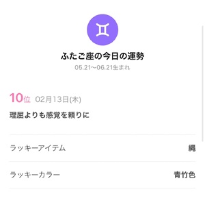 ラッキーアイテム