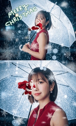 クリスマスイブは雨模様。