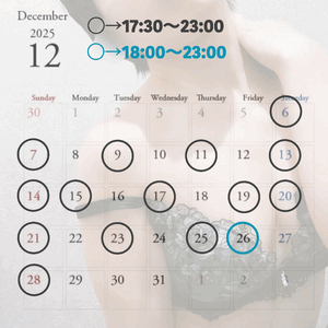 １２月痴女予定