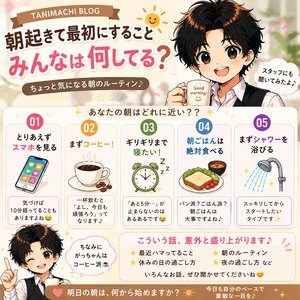 「最近、朝起きて最初にすることって何？」